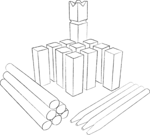 Kubb ist eines der beliebtesten Outdoor Spiele